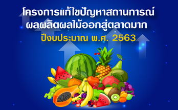 โครงการแก้ไขปัญหาสถานการณ์ผลผลิตผลไม้ออกสู่ตลาดมาก ปีงบประมาณ พ.ศ. 2563