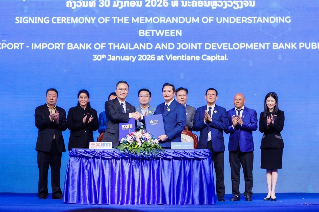 EXIM BANK จับมือ JDB หนุนการค้าและการลงทุนไทย-สปป.ลาว  ขยายความร่วมมือสู่การพัฒนาที่ยั่งยืนในระดับภูมิภาค