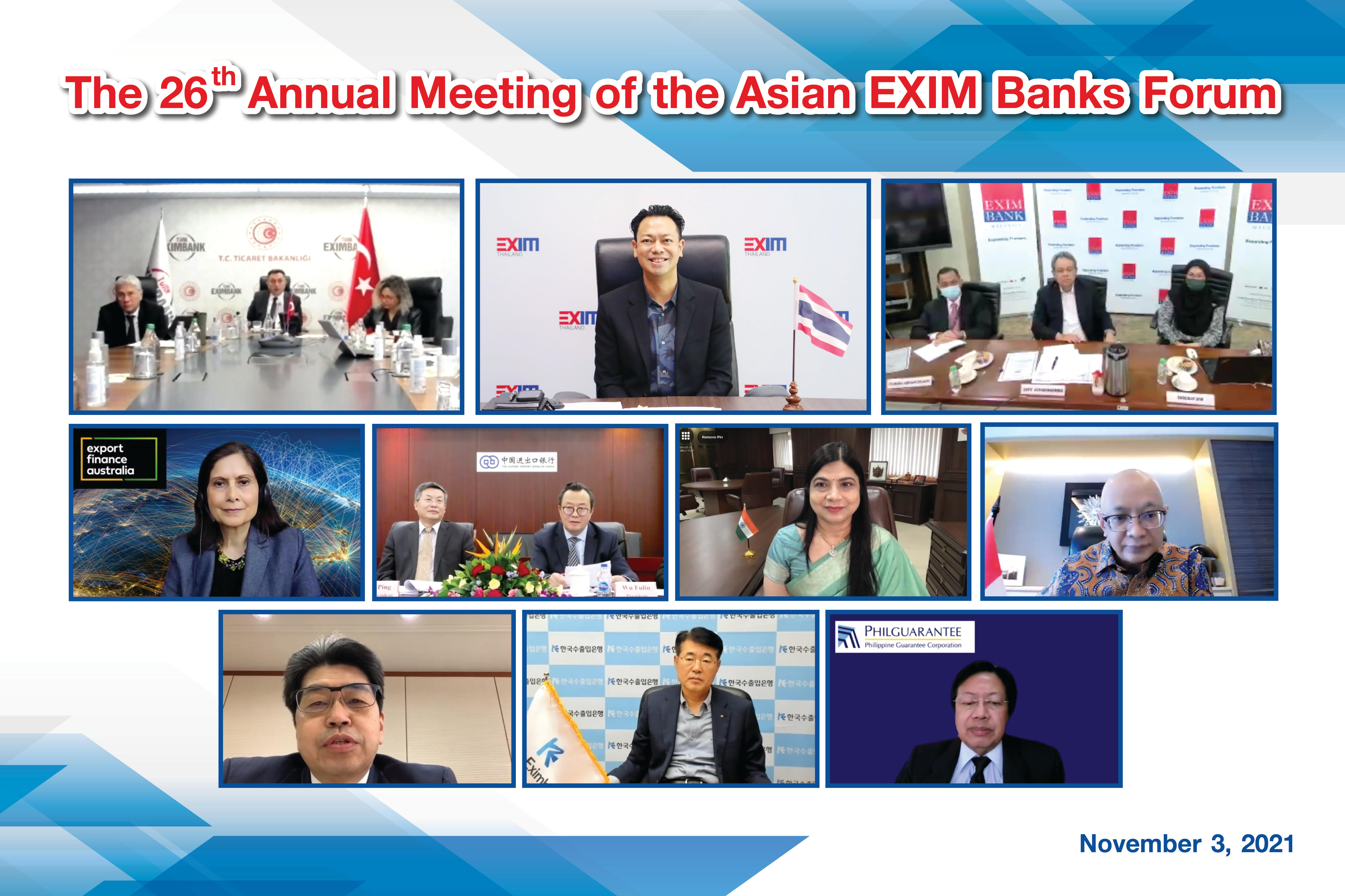 EXIM Thailand Joins the 26th Annual Meeting of Asian EXIM Banks Forum