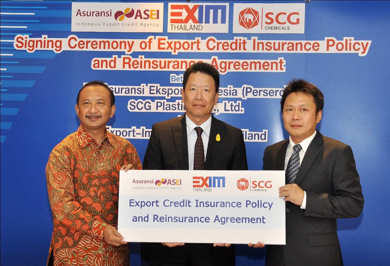 EXIM Thailand and Indonesia’s ASEI Insure SCG Chemicals’ Petrochemical Exports to ASEAN and Global Markets