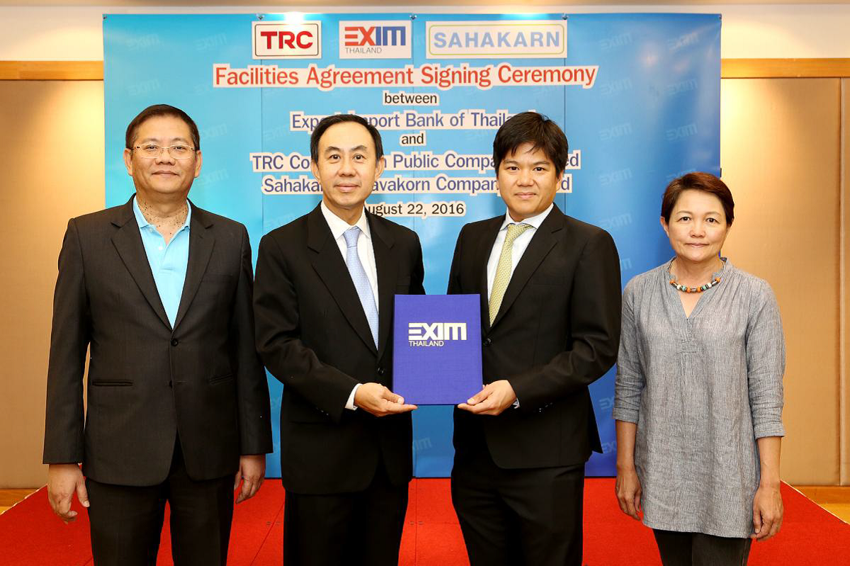 EXIM Thailand Extends a 500 Million Baht Loan to TRC Construction Plc. to Support Domestic and Overseas Public Utility Construction Projects