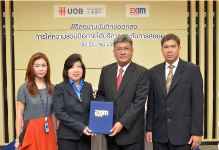 EXIM Thailand Signs MOU on Export Credit Insurance for UOB’s Customers