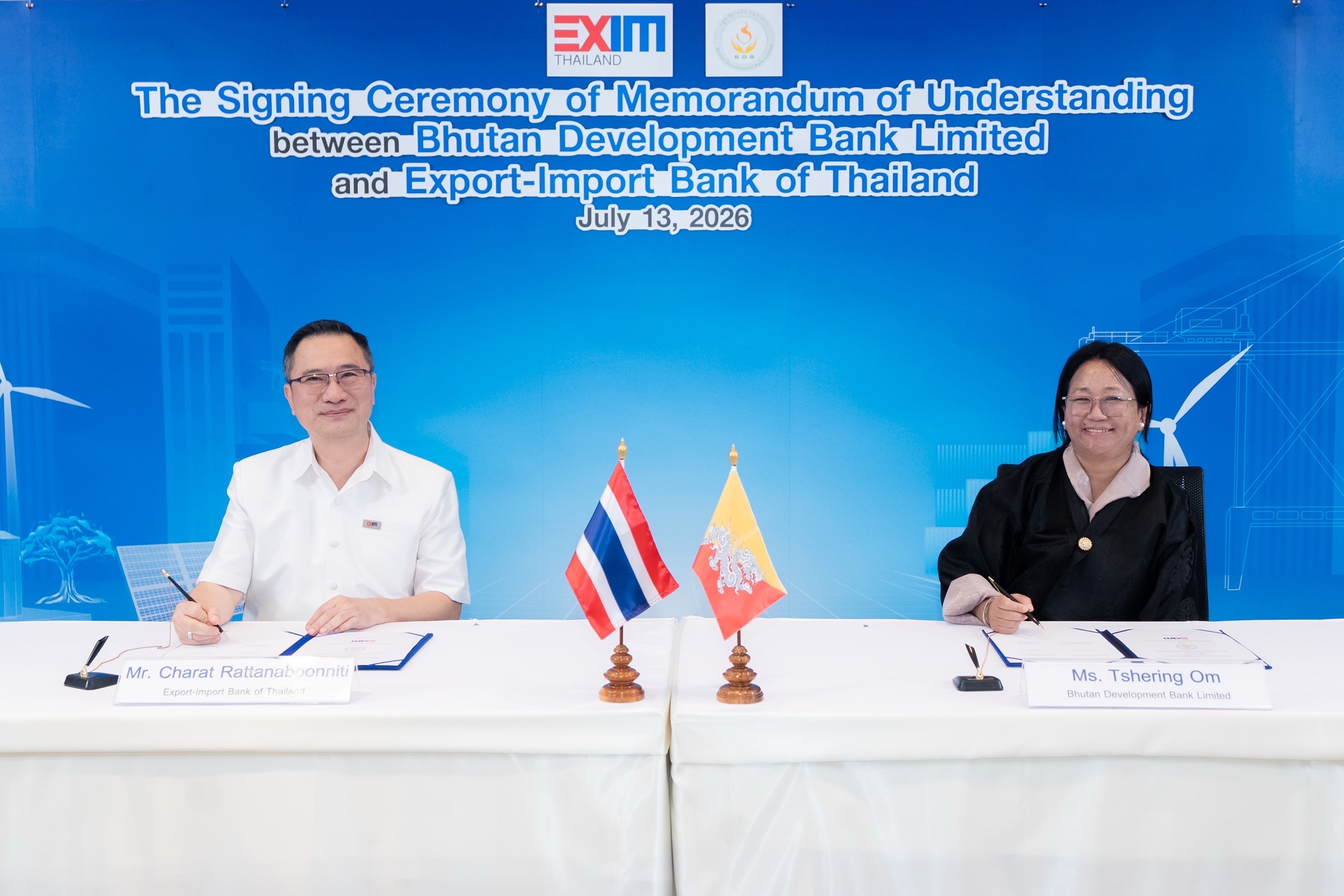 EXIM BANK จับมือ BDB ส่งเสริมการค้าและการลงทุนระหว่างไทย-ภูฏาน