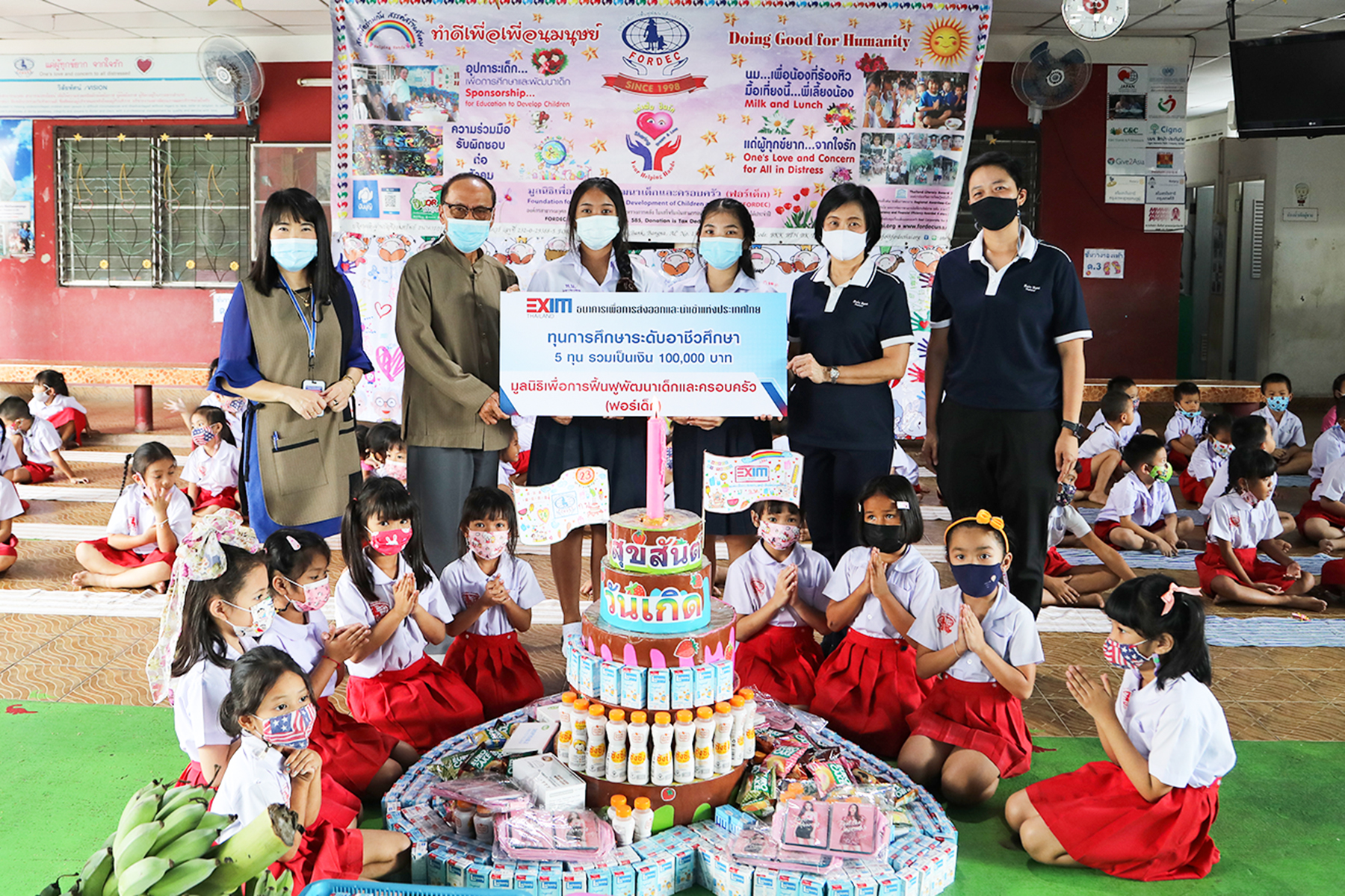 EXIM Thailand Gives Vocational Education Scholarships and Donation to Thai Youth and Children through FORDEC